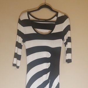 Black and white maxi dress